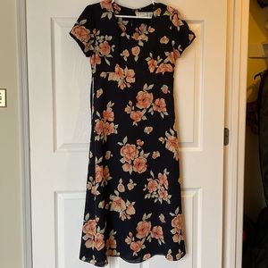 The Vintage Twin Floral Midi Dress
